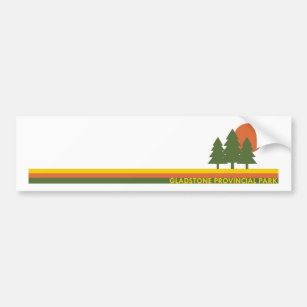 Gladstone Provincial Park Pine Trees Sun Bumper Sticker