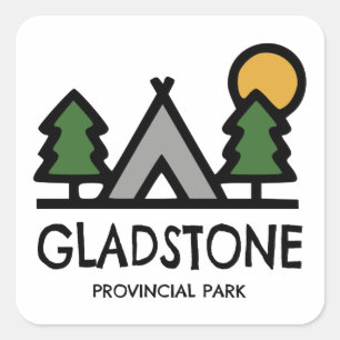 Gladstone Provincial Park Square Sticker