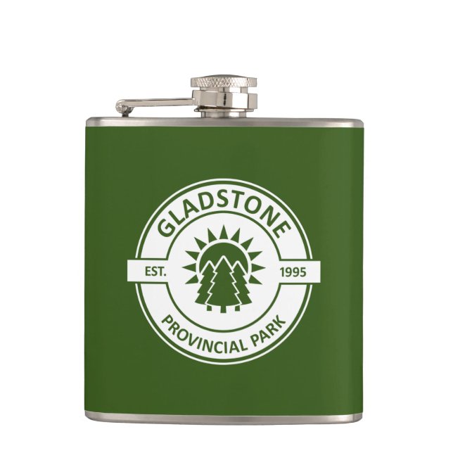 Gladstone Provincial Park Sun Trees Hip Flask (Front)