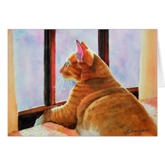 Gladys Orange Tabby Cat Greeting Card
