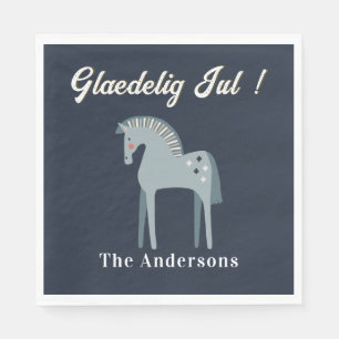 Glædelig Jul Merry Christmas in Danish Napkin