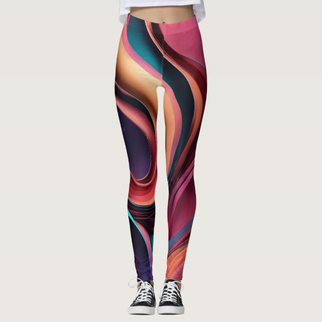"Glam Abstract Leggings: Elevate Your Style" Leggings (Front)