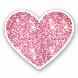 Glam Aesthetic Girly Pink Glitter Heart