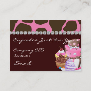 GLAM ANIMAL Design CUPCAKE  Business Cards