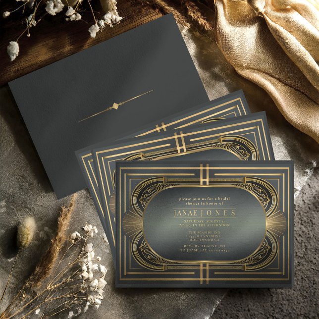 Glam Art Deco Wedding Bridal Shower ID1033 (Creator Uploaded)