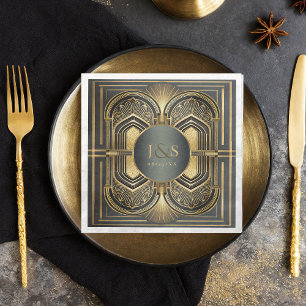 Glam Art Deco Wedding ID1033 Napkin