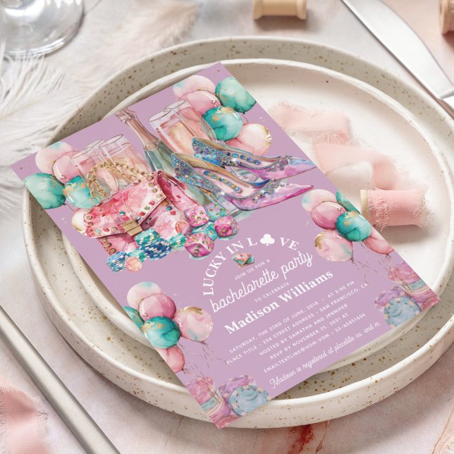 Glam Bachelorette Casino Party Invitation (Creator Uploaded)