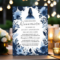 Glam Ball Gown Spark Dark Navy Blue Quinceanera