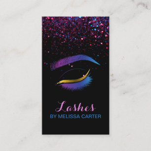 Glam Beauty Salon Makeup Artist Lash Extensions Business Card