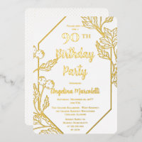 Glam Berries | Leaves Frame 90th Birthday