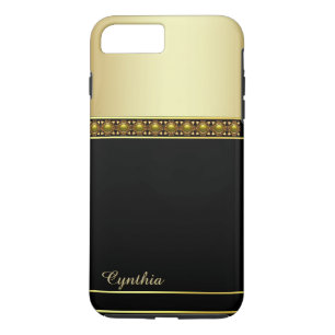 Glam Black and Gold Tone iPhone 7 Plus Case