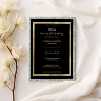 Glam black gold silver 50th Wedding Anniversary