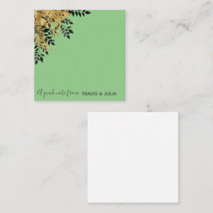 Glam Black & Gold Tropical Leaves Card