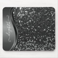 Glam Bling Personalised Glitter Calligraphy Blue