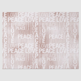 Glam Blush Pink Peace Love Tissue Paper