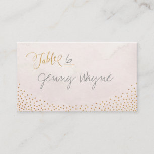 Glam blush rose gold glitter place cards