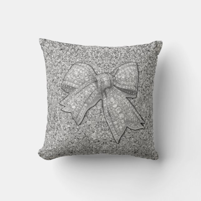 Glam Bow Pillow. Cushion (Front)