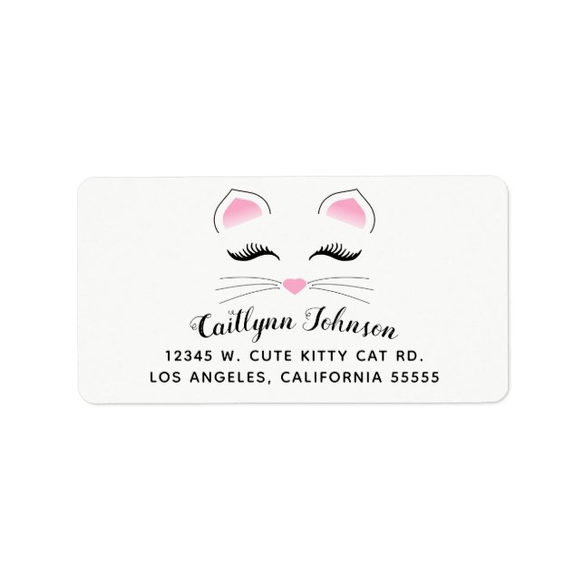 Glam Cat Face Label (Front)