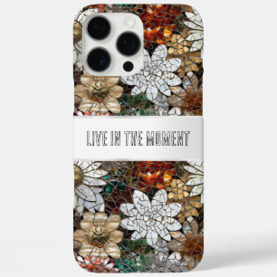 Glam Champagne Gold Red White Flowers iPhone 16 Pro Max Case