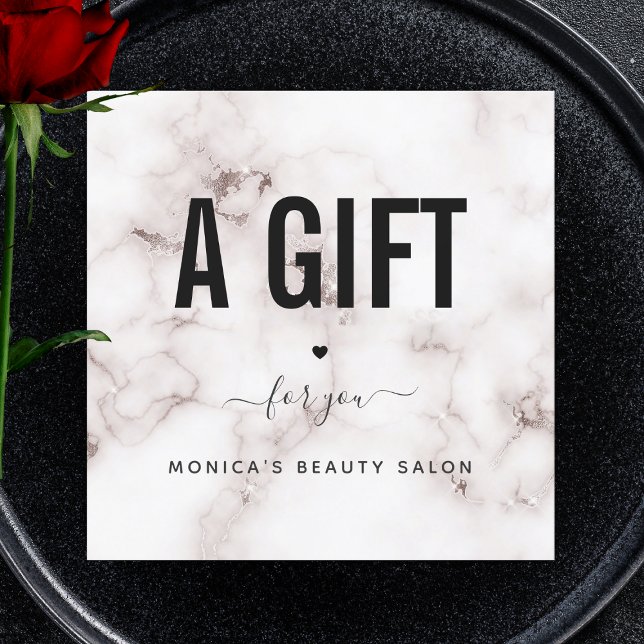 Glam Champagne Marble Elegant Beauty Salon Logo    (Creator Uploaded)