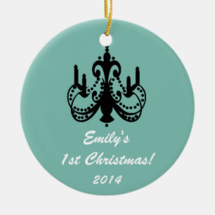 Glam Chandelier Chic Personalised Name Ornament