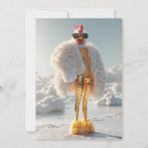 Glam Chicken on Ice Invitation