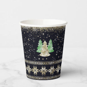 Glam Christmas Party Paper Cups