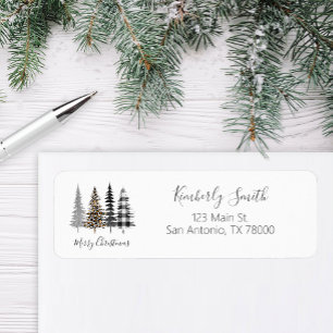 Glam Christmas Return Address