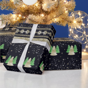 Glam Christmas Tree Wrapping Paper