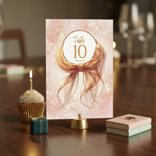 Glam Coquette Sweet 16 Blush Table Numbers ID1289