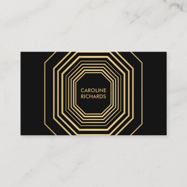Glam Deco Jewellery Design Fashion Boutique No. 1 Business Card (Front)
