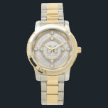 Glam Diamond & Gold Frame 50th Wedding Anniversary Watch<br><div class="desc">Glam sparkling white diamond set in gold swirly frame,  50th wedding anniversary commemorative wall clock.
Customisable text in changeable gold font colour.
Images of diamonds and gold was created with text to image generator.</div>