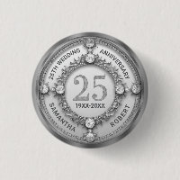 Glam Diamond & Silver 25th Wedding Anniversary