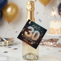 Glam Disco Ball Music 30th Birthday Thank You