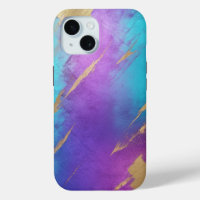 Glam Distressed Purple Turquoise Gold