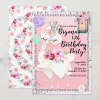 Glam Diva Llama Princess Birthday Party