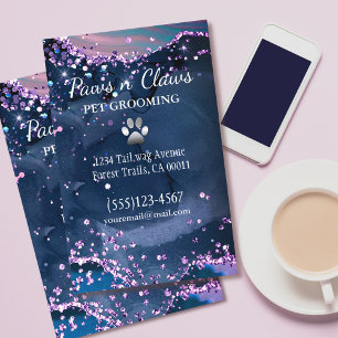 Glam Dog Pet Grooming Paw Agate Glitter  Flyer