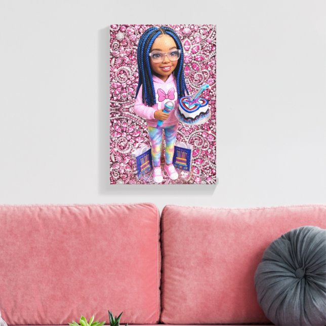 Glam Doll Canvas Print (Insitu(LivingRoom))
