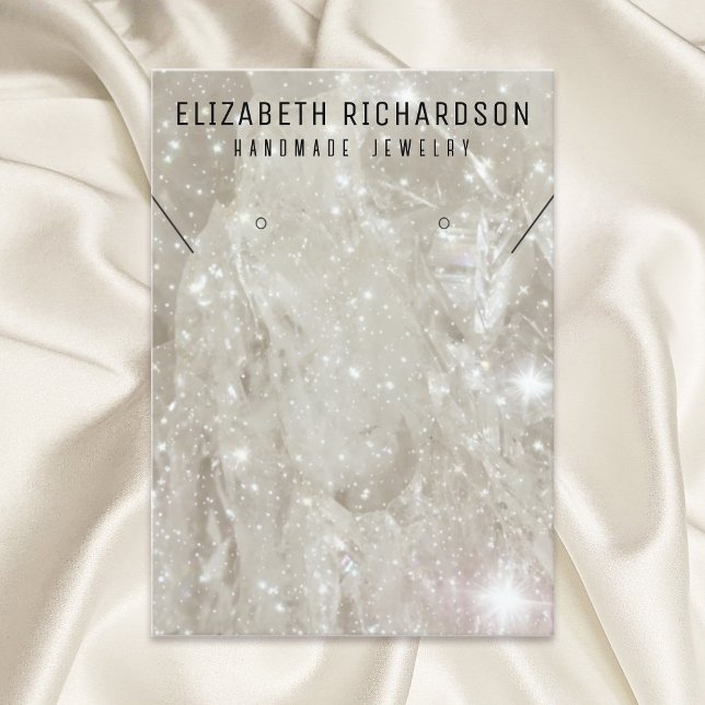 Glam Elegant Crystal Diamond Jewellery Display Business Card (Creator Uploaded)