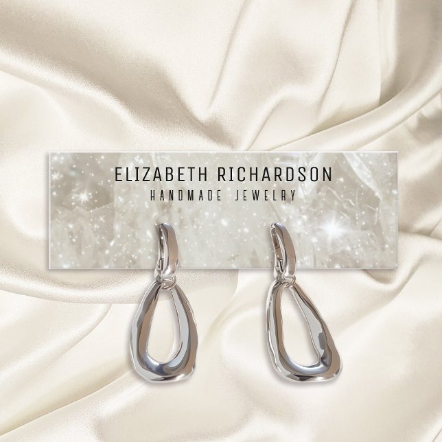 Glam Elegant Crystal Diamond Jewellery Display Mini Business Card (Creator Uploaded)