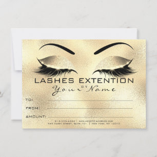 Glam Eyebrow Lashes Beauty Makeup Certificate Gift