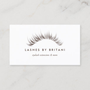 Glam Eyelashes white and brown Business Card