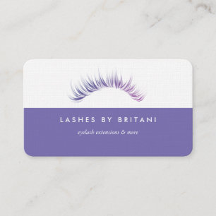 Glam Eyelashes white text Business Card