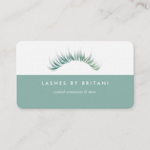 Glam Eyelashes white text Business Card