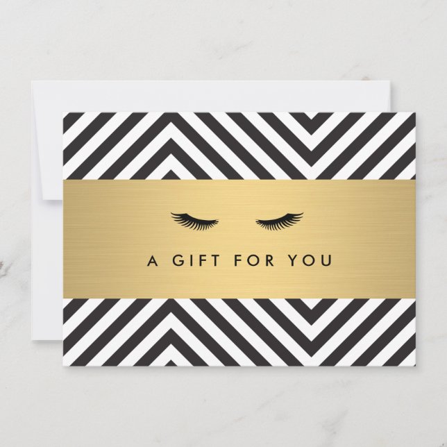 Glam Eyelashes with Bold Pattern Gift Certificate (Front)