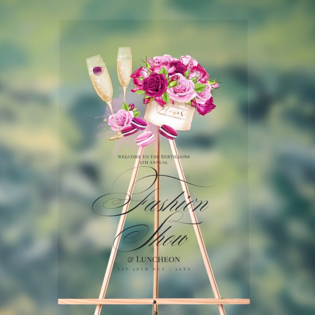 Glam Fashion Show Welcome Acrylic Sign (Neutral)