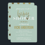 Glam Faux Gold Modern Baby Shower Invitations<br><div class="desc">View more stylish and modern baby shower invitations in our store! This design was specially created to appear like gold foil.</div>