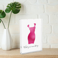Glam Feminine Silhouette Inspiring Acrylic Block