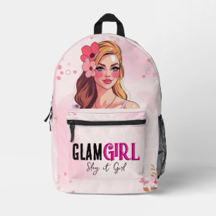 GLAM GIRL PRINTED BACKPACK