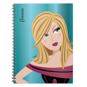 Glam Girl Sassy Attitude Blonde Personalised Notebook